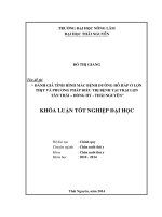 Đánh giá tình hình mắc bệnh đường hô hấp ở lợn thịt và phương pháp điều trị bệnh tại trại lợn Tân Thái – Đồng Hỷ - Thái Nguyên.