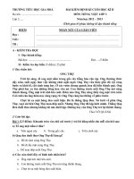 Đề kiểm tra Học kỳ II lớp 3 năm 2012 - 2013, Trường tiểu học Gia Hòa tỉnh Hải Dương