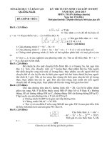 Đề thi tuyển sinh lớp 10 THPT tỉnh Quảng Ngãi năm học 2014 - 2015 môn Toán (không chuyên)