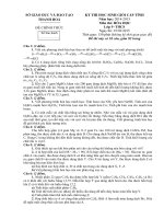 Đề thi học sinh giỏi môn Hóa lớp 9 THCS tỉnh Thanh Hóa năm 2015