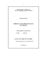 Phong cách truyện ngắn Lê Tri Kỷ