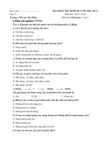 Đề kiểm tra cuối học kì 2 môn Khoa học lớp 5 năm học 2013-2014 trường Tiểu học Đại Đồng