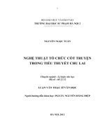 Nghệ thuật tổ chức cốt truyện trong tiểu thuyết Chu Lai