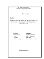 Đánh giá công tác chuyển quyền sử dụng đất trên địa bàn xã Hùng Sơn - huyện Đại Từ - Thái Nguyên, giai đoạn 2010 - 2013.