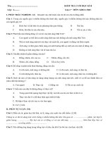 Đề kiểm tra thử cuối học kì 2 môn Khoa - Sử - Địa lớp 4