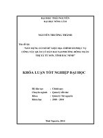 Xây dựng cơ sở dữ liệu địa chính số phục vụ công tác quản lý nhà nước về đất đai tại phường Đông Ngàn - thị xã Từ Sơn - tỉnh Bắc Ninh.