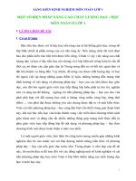 Sáng kiến kinh nghiệm - Một số biện pháp nâng cao chất lượng dạy - học môn Toán ở lớp 1