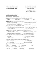 Đề kiểm tra học kì 2 môn Sinh học lớp 6 năm 2015 trường THCS Mỹ Hòa, Vĩnh Long