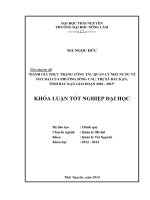 Đánh giá thực trạng công tác quản lý nhà nước về đất đai của phường Sông Cầu - thị xã Bắc Kạn - tỉnh Bắc Kạn giai đoạn 2010 - 2014.