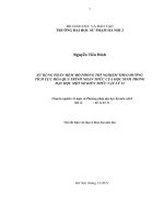 Sử dụng phần mềm mô phỏng thí nghiệm theo hướng tích cực hoá quá trình nhận thức của học sinh trong dạy học một số kiến thức Vật lý 12