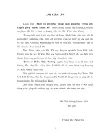 Một số phương pháp giải phương trình phi tuyến phụ thuộc tham số