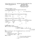 Đề thi khảo sát chất lượng đầu năm lớp 7 môn Toán năm 2013-2014 trường THCS Phượng Kỳ, Hải Dương