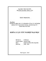 Đánh giá hiệu quả và tính bền vững của mô hình khoai tây tại xã Bản Ngoại - huyện Đại Từ - tỉnh Thái Nguyên.