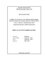 Nghiên cứu sử dụng lá cây Chè Đại (trichathera gigantea) bổ sung vào khẩu phần ăn cho lợn rừng lai F1 (♂rừng x ♀địa phương) nuôi tại huyện Yên Sơn - tỉnh Tuyên Quang.