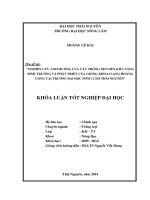 Nghiên cứu ảnh hưởng của cây trồng xen đến khả năng sinh trưởng và phát triển của giống khoai lang Hoàng Long tại trường Đại học Nông Lâm Thái Nguyên.