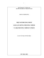 Một số phương pháp giải gần đúng phương trình và hệ phương trình vi phân