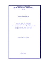 Giải pháp đào tạo nghề nông nghiệp cho nông dân trên địa bàn Huyên Yên Mô, Tỉnh Ninh Bình