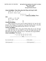 Đề thi khảo sát chất lượng đầu năm lớp 6 môn Toán năm 2014-2015 trường THCS Tân Trường, Hải Dương