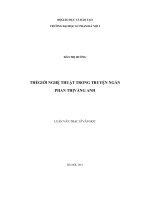 Thế giới nghệ thuật trong truyện ngắn Phan Thị Vàng Anh
