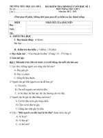 Đề kiểm tra Học kỳ I lớp 2 năm 2012 - 2013, Trường tiểu học Gia Hòa tỉnh Hải Dương