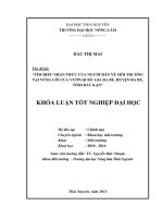 Tìm hiểu nhận thức của người dân về môi trường tại vùng lõi của vườn quốc gia Ba Bể, huyện Ba Bể, tỉnh Bắc Kạn.