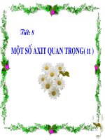 Bài giảng một số axit quan trọng