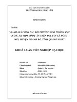 Đánh giá công tác bồi thường giải phóng mặt bằng tại một số dự án trên địa xã Đồng Sơn - huyện Hoành Bồ - tỉnhQuảng Ninh.