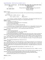 Đề thi học sinh giỏi tỉnh Gia Lai môn Hóa lớp 9 năm học 2014 - 2015