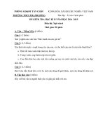 Đề kiểm tra học kì 2 môn Ngữ văn lớp 6 năm học 2014-2015 trường THCS Thạnh Đông, Tây Ninh