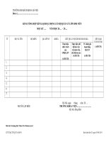 Mẫu bảng tổng hợp xếp loại hoạt động cán bộ quản lý lớp sinh viên (Trường ĐH Bách khoa Hà Nội)