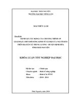Đánh giá tác động của chương trình 135 giai đoạn 2 đến đời sống kinh tế xã hội của người dân trên địa bàn xã Trung Lương - huyện Định Hóa-tỉnh Thái Nguyên.