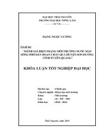 Đánh giá hiện trạng môi trường nước mặt sông Phó Đáy đoạn chảy qua huyện Sơn Dương - tỉnh Tuyên Quang.