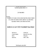 Nghiên cứu khả năng sinh trưởng phát triển của một số giống dong riềng tại trường Đại học Nông Lâm Thái Nguyên.
