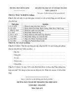 Đề kiểm tra học kì 2 môn Lịch sử lớp 8 năm học 2014-2015 trường THCS Đông Kinh, Lạng Sơn