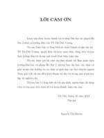 Điểm bất động cho các ánh xạ tương thích yếu trong không gian Metric mờ