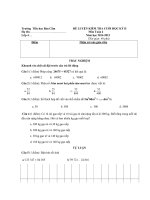 Đề kiểm tra học kì 2 môn Toán lớp 4 năm học 2014-2015 Phòng GD-ĐT Bản Cầm, Lào Cai