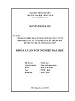 Đánh giá hiệu quả sử dụng nguồn vốn vay từ NHNN & PTNT của các hộ dân tại xã Tràng Sơn, huyện Văn Quan, tỉnh Lạng Sơn.