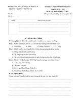 Đề kiểm tra cuối học kì 2 môn Lịch sử - Địa lý lớp 4 năm học 2014-2015 trường TH&THCS Vĩnh Trung, Quảng Ninh