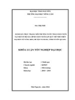 Đánh giá thực trạng môi trường nước thải của một số hộ gia đình chăn nuôi lợn quy mô nhỏ trên địa bàn xã Năng Khả, huyện Na Hang, tỉnh Tuyên Quang.