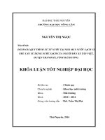 Đánh giá quy trình xử lý nước tại Nhà máy nước sạch và nhu cầu xử dụng nước sạch của người dân xã Tân Việt, huyện Thanh Hà, tỉnh Hải Dương.