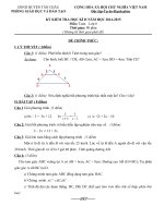 Đề thi học kì 2 môn Toán lớp 8 năm học 2014 - 2015 Phòng GD-ĐT Tân Châu, Tây Ninh