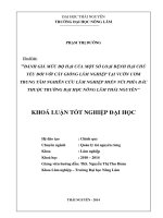 Đánh giá mức độ hại của một số loại bệnh hại chủ yếu đối với cây giống lâm nghiệp tại vườn ươm Trung tâm nghiên cứu lâm nghiệp Miền núi phía bắc thuộc trường Đại học Nông lâm Thái Nguyên.