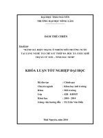 Đánh giá hiện trạng ô nhiễm môi trường nước tại làng nghề tái chế sắt thép Đa Hội – Xã Châu Khê – Thị xã Từ Sơn – Tỉnh Bắc Ninh.