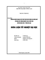 Đánh giá hiện trạng và đề xuất giải pháp nâng cao hiệu quả sử dụng đất nông nghiệp cho xã Đức Vân - huyện Ngân Sơn - tỉnh Bắc Kạn.