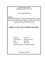 Đánh giá ảnh hưởng của một số tổ hợp phân hữu cơ sinh học tới sinh trưởng, phát triển của giống chè Bát Tiên tại huyện Đồng Hỷ tỉnh Thái nguyên.