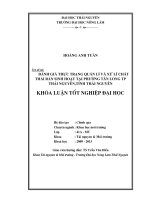 Đánh giá thực trạng quản lí và xử lí chất thải rắn sinh hoạt tại phường Tân Long TP Thái Nguyên - Tỉnh Thái Nguyên.