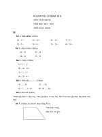 Đề kiểm tra cuối học kì 2 môn Toán, Tiếng Việt lớp 1 năm học 2013-2014 trường tiểu học An Phú Tân A, Trà Vinh
