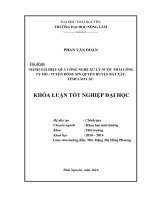 “Đánh giá hiệu quả công nghệ xử lý nước thải Công ty mỏ - tuyển đồng Sin Quyền huyện Bát Xát, tỉnh Lào Cai.