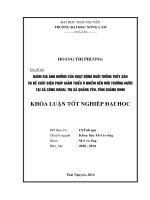 Đánh giá ảnh hưởng của hoạt động nuôi trồng thủy sản và đề xuất biện pháp giảm thiểu ô nhiễm đến môi trường nước tại xã Sông Khoai, thị xã Quảng Yên, tỉnh Quảng Ninh.