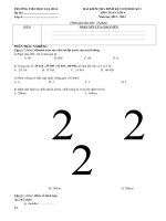 Đề kiểm tra Học kỳ I lớp 4 năm 2012 - 2013, Trường tiểu học Gia Hòa tỉnh Hải Dương